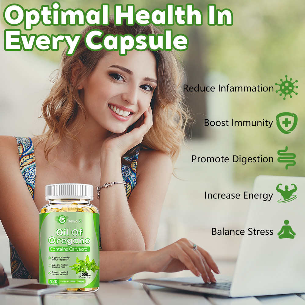 Oil of Oregano Softgels 2 in 1 4000mg with Black Seed Oil Immune Support