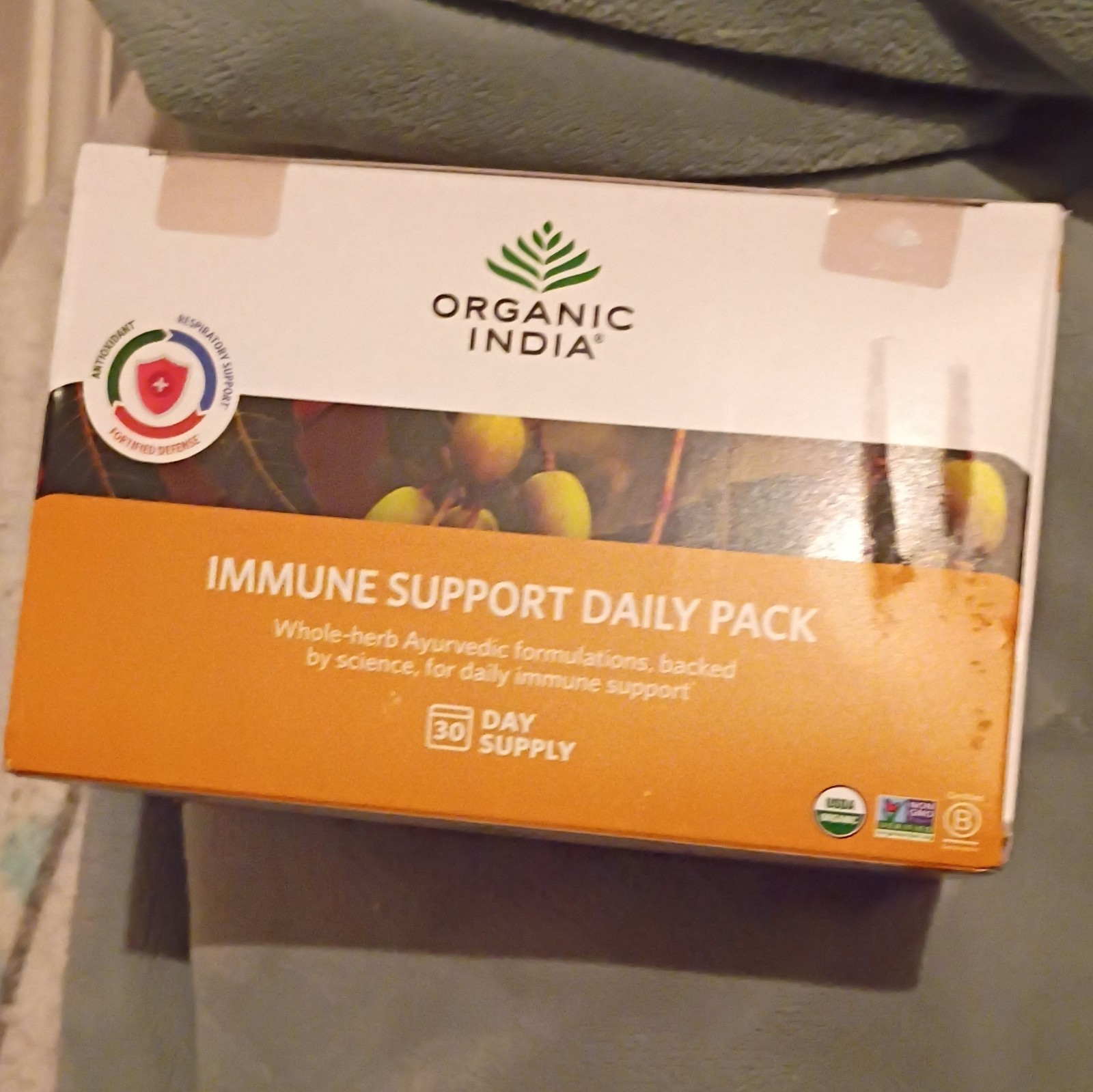 ORGANIC INDIA Organic Immune Support Daily Pack Capsules 30 Day Supply