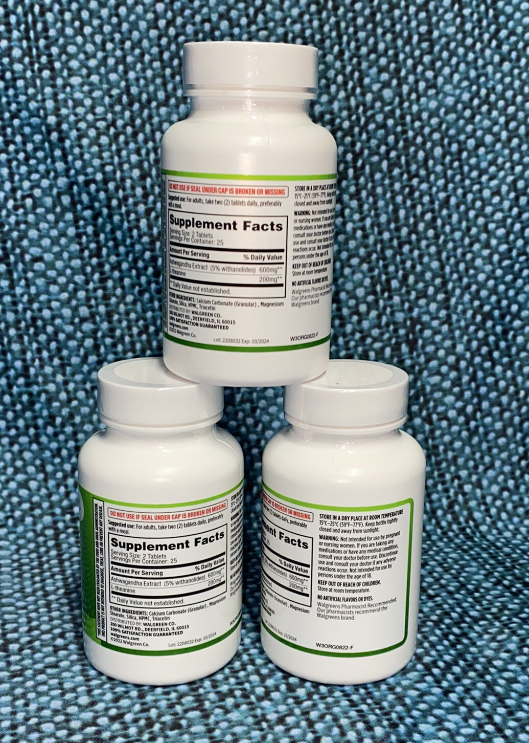 WALGREENS STRESS RELIEF 50 Tablets Each X3 Ships Fast