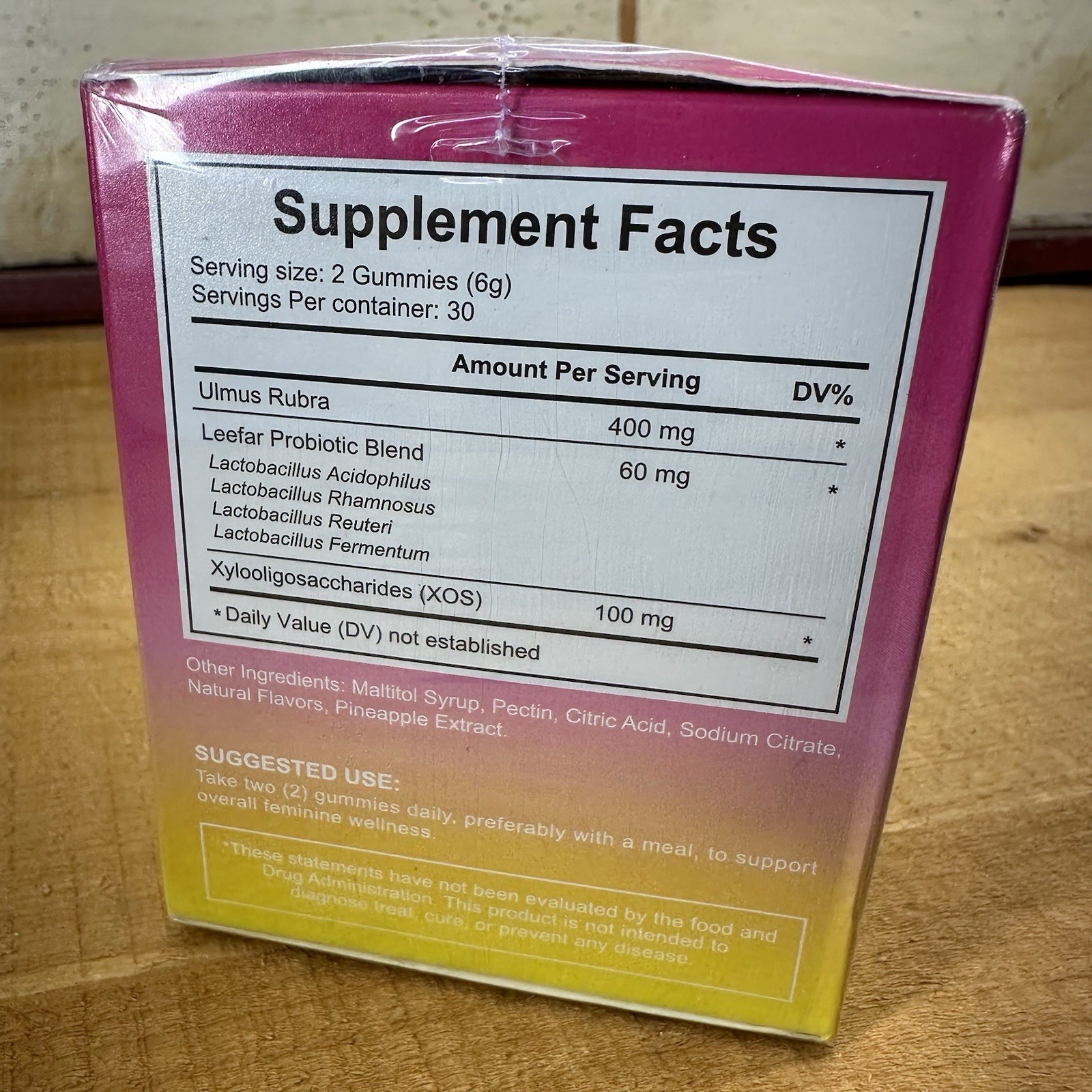 OneBtanicl Womens Feminine Probiotic Gummies Vaginal pH Balance 60 EXP 12/28