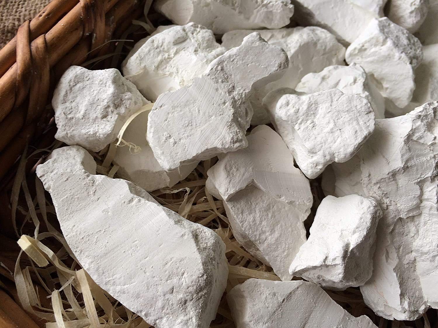 Uclays Kaolin Edible Clay Chunks (lump) Natural for Eating 1 lb, White