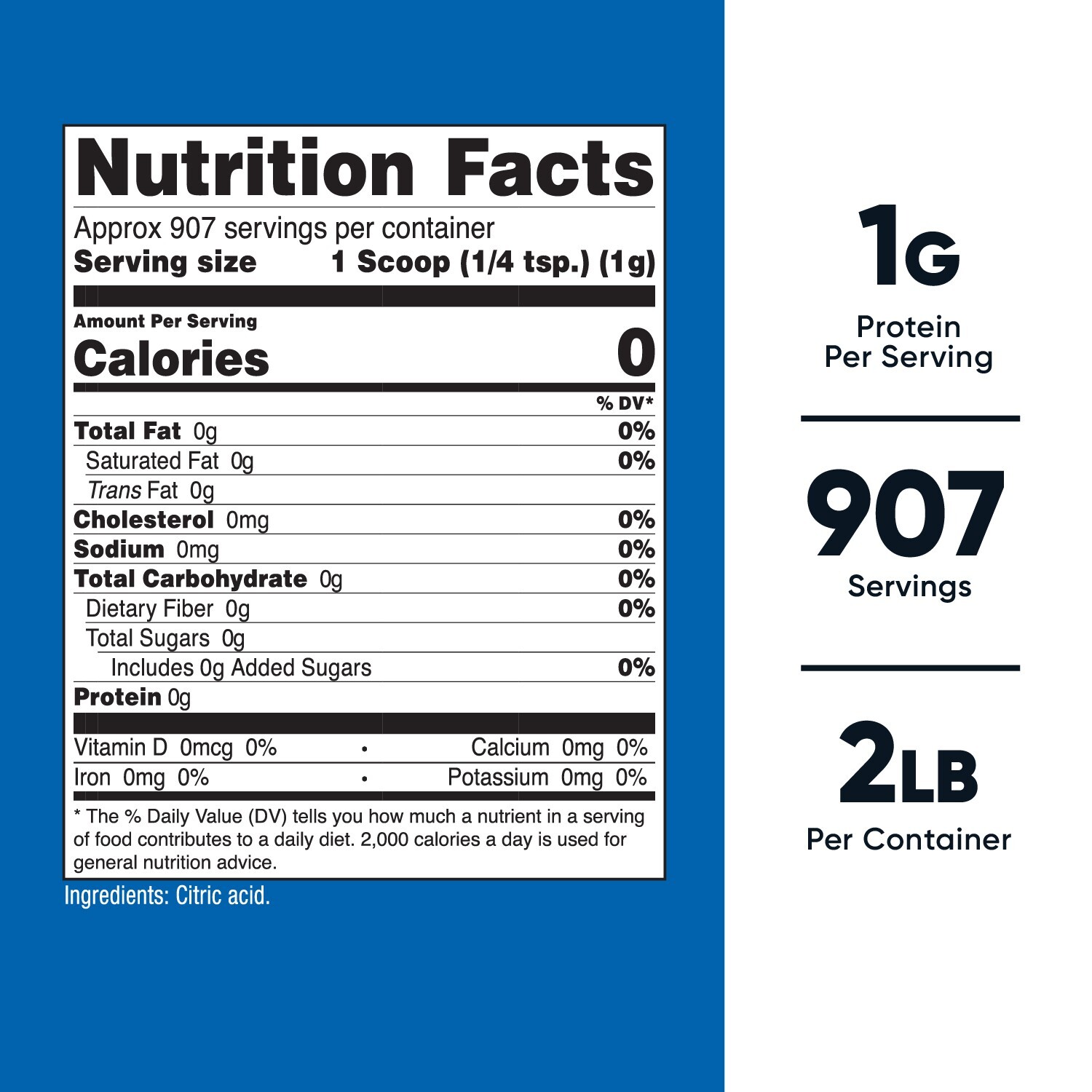 Nutricost Citric Acid Powder (2LB) – Non-GMO, Gluten Free