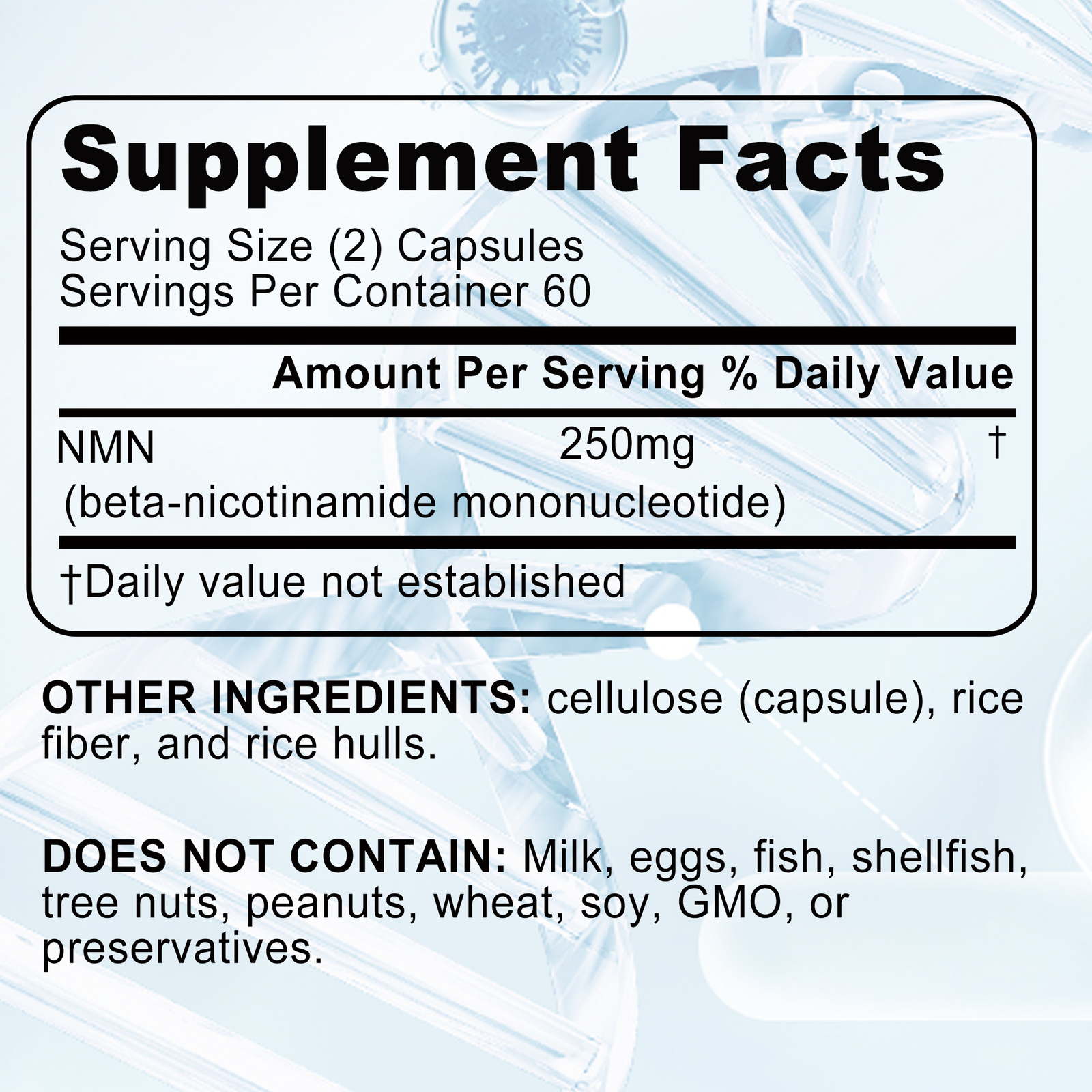120pcs Nicotinamide 250mg – Energy Metabolism, Increase and Support NAD Levels