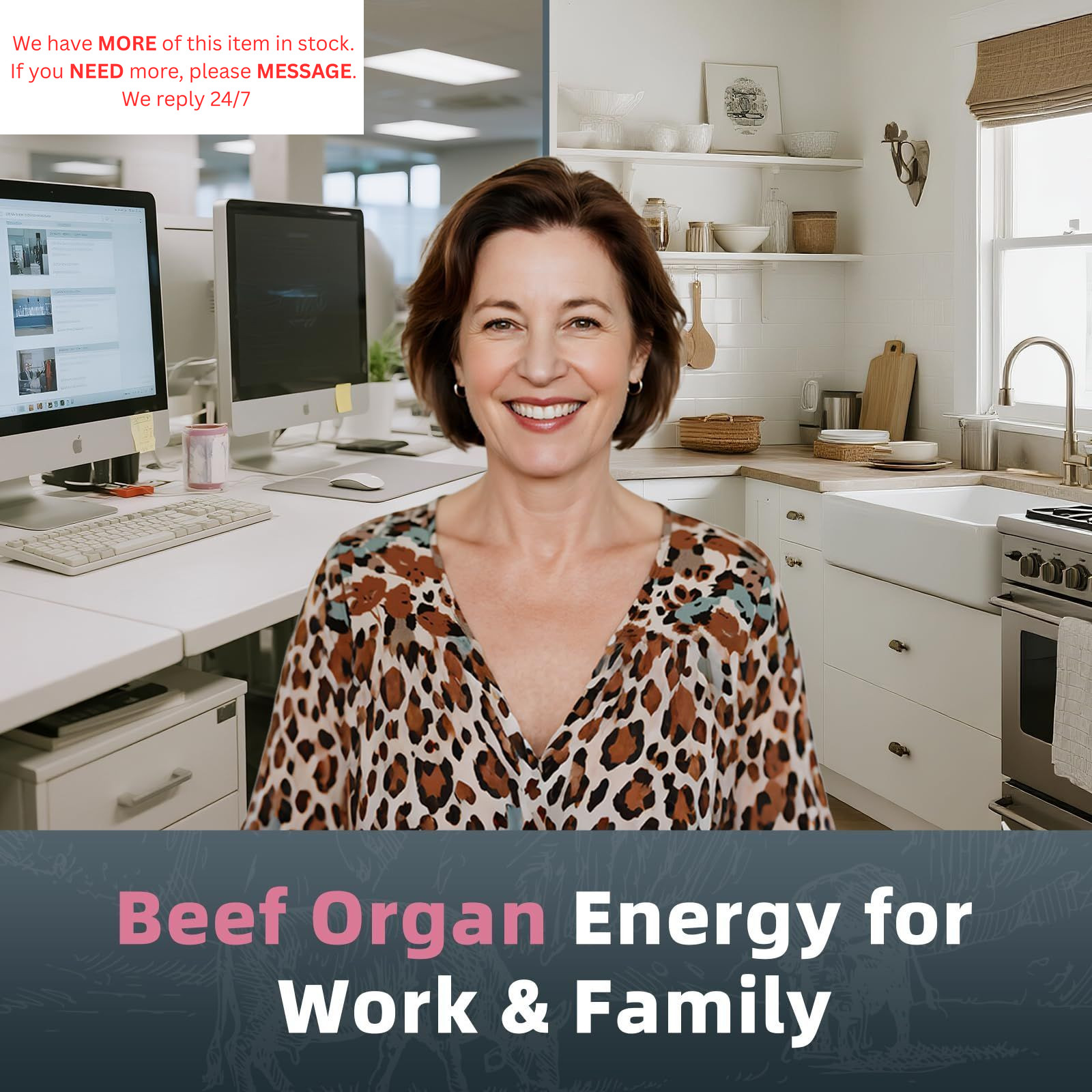Beef Organ Supplement for Women – 90 Count (Pack of 1), Brown