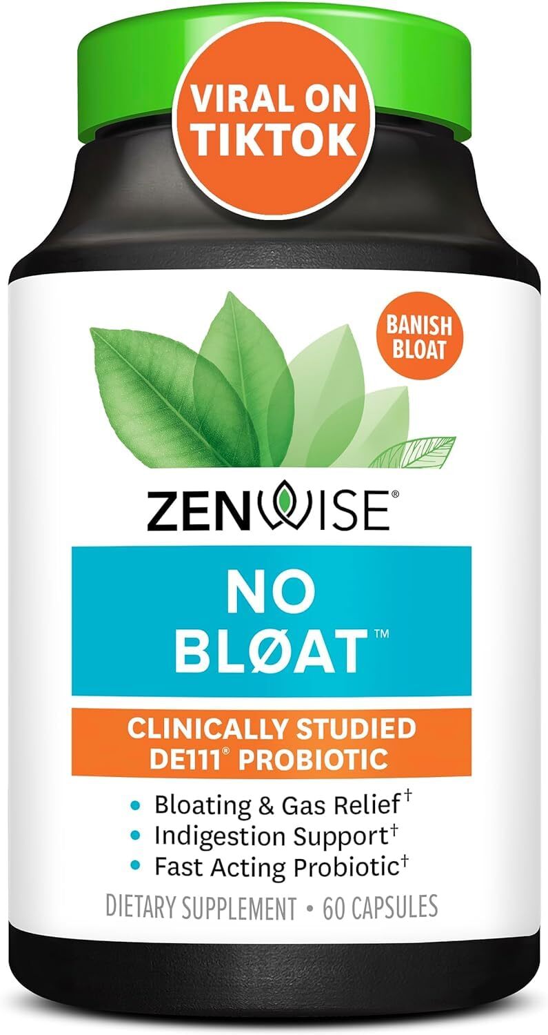 Zenwise Health NO Bloat Digestive Enzymes + Probiotics for Women and Men Dige…
