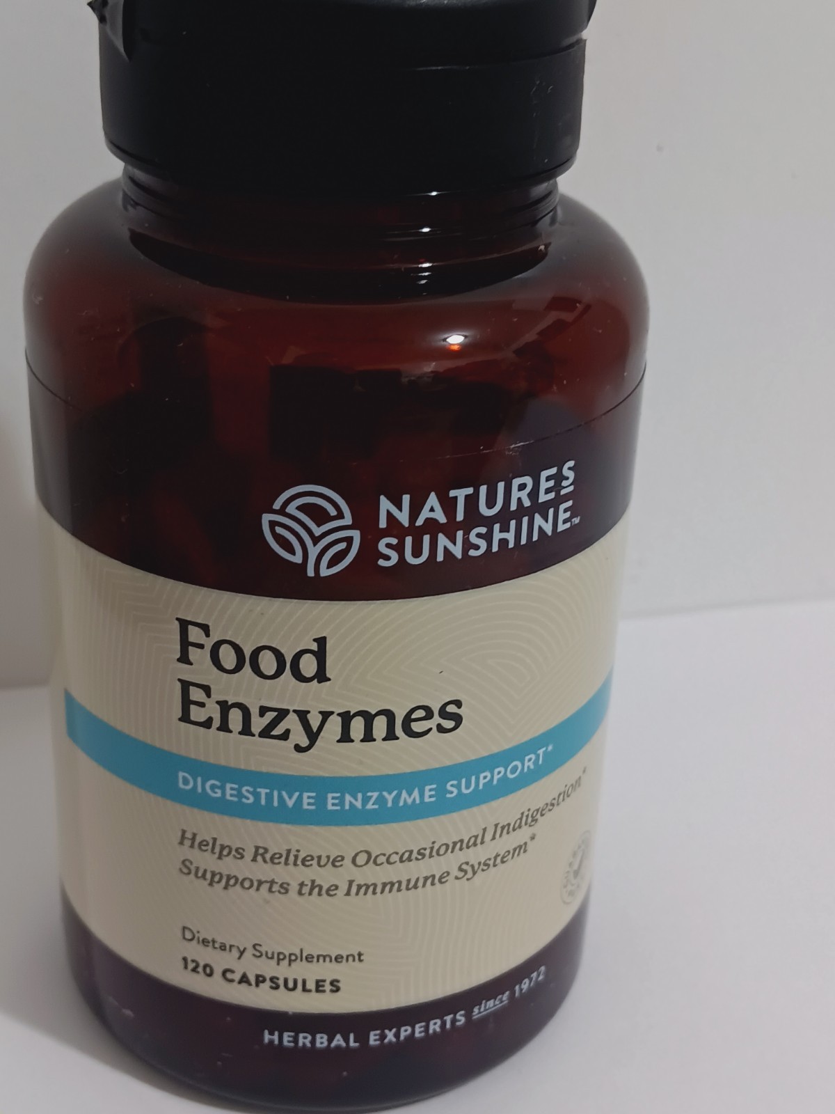 Nature’s Sunshine – Food Enzymes – Digestive Relief – 120 Capsules.Exp:01/2028