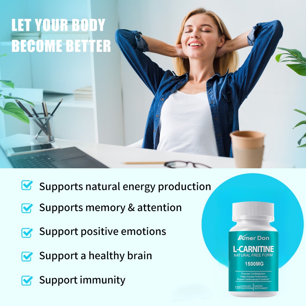 Acetyl L-Carnitine 1500mg – Nervous System Health Antioxidant 120 Capsules