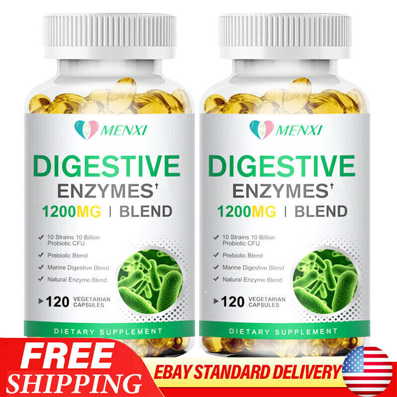 Digestive Enzymes Capsules 240P 1200mg Digestive Aid Bloating Relief Fast-Acting