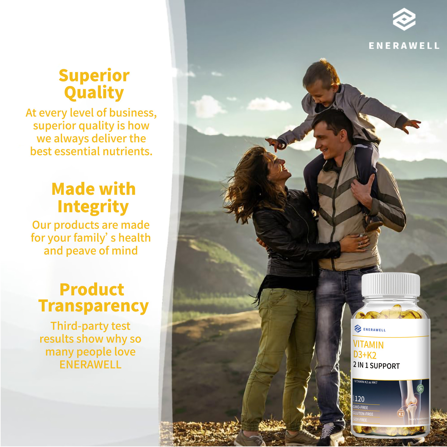 Vitamin D3 500 mcg + K2 10000mcg 120 Capsules Extra Strength D3 K2 02/07/2027