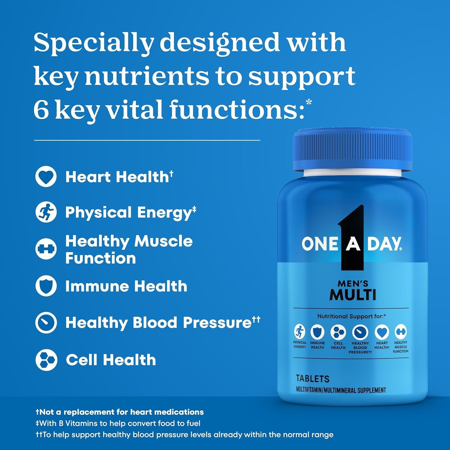 One A Day Mens Multivitamin 200 Tablets Vitamin D Zinc B Vitamins Energy Support