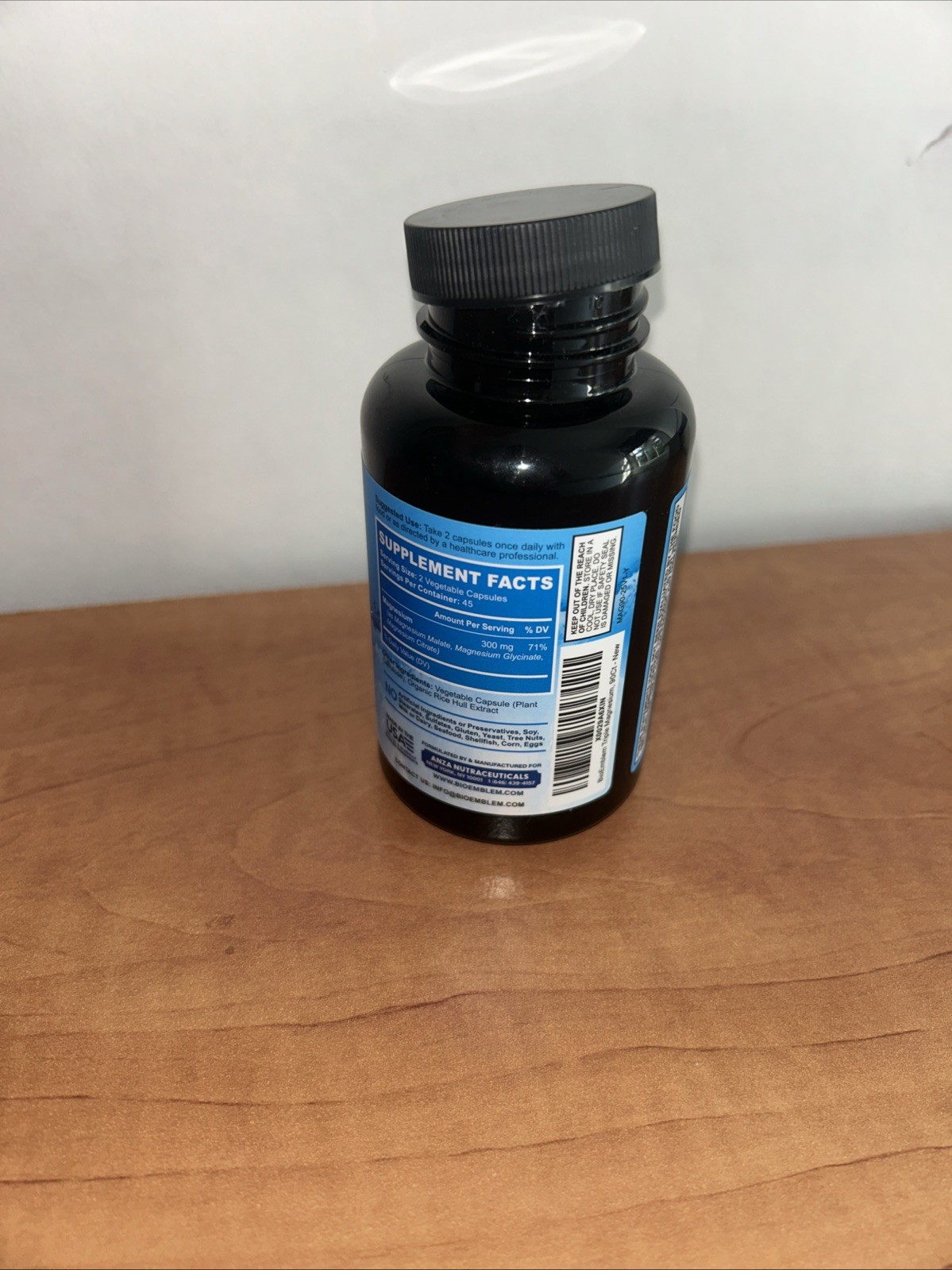 BioEmblem Triple Magnesium Complex 300mg of Magnesium Glycinate Malate 90ct NEW