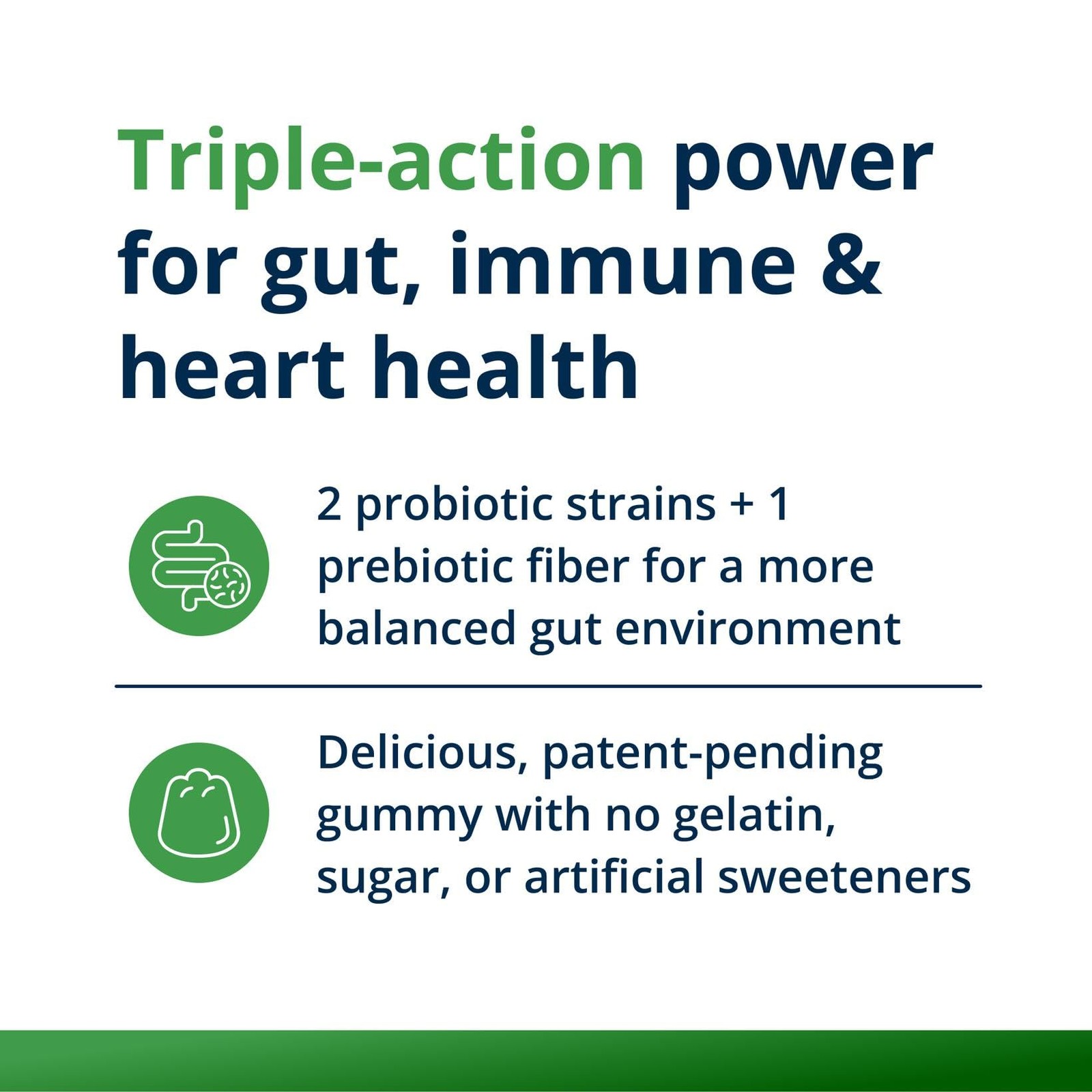 Probiotic Gummies 3 in 1 Daily Gut Health 60 Count Metagenics UltraFlora Adults