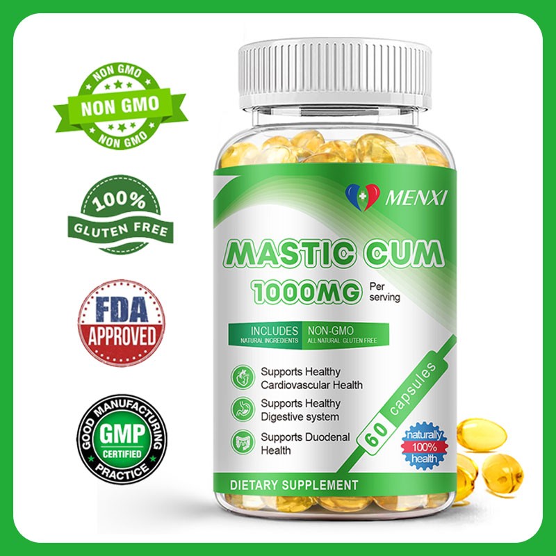 Natural Mastic Gum 1000mg Non GMO/Gluten Free Support Digestive Health 60 Caps
