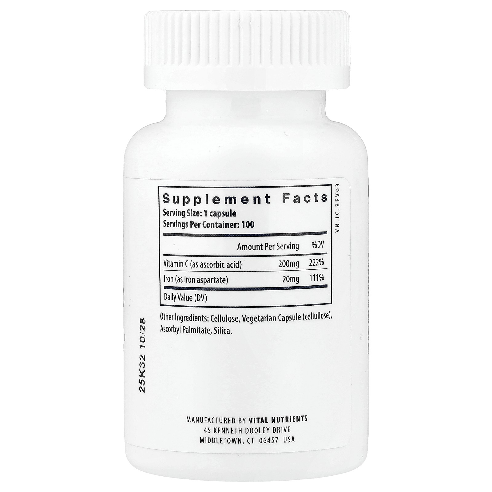 Iron Plus C, 100 Vegan Capsules