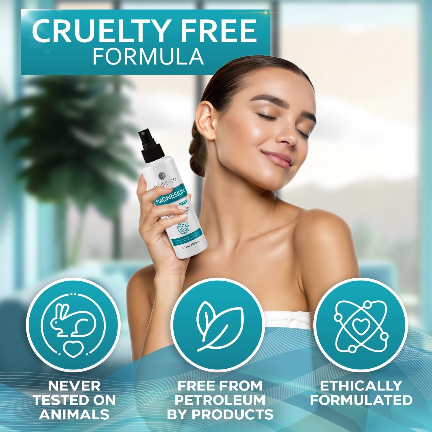 Magnesium Spray for Feet – With Castor Oil- Topical Foot Application for Women,