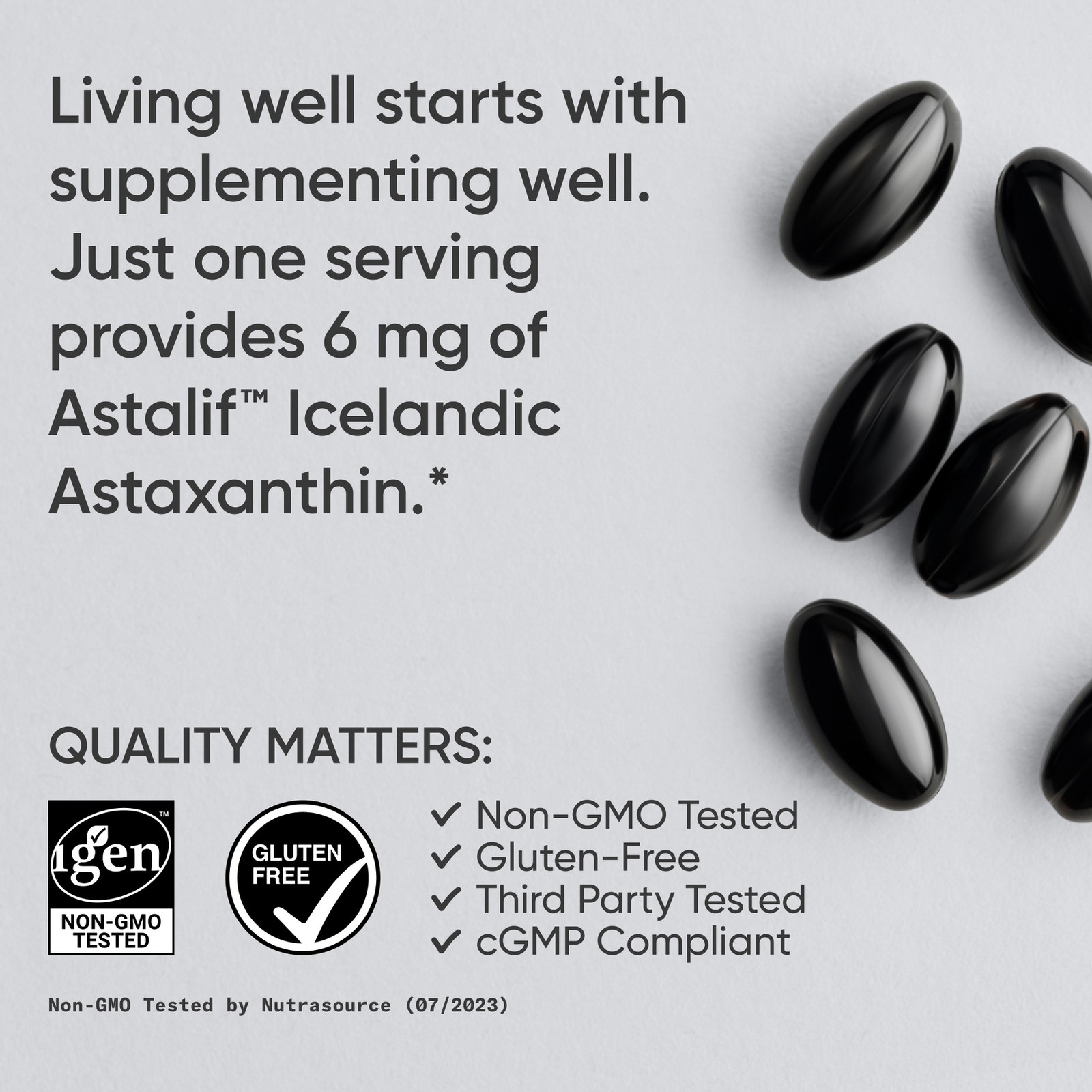 Astaxanthin Supplement from Algae – For Antioxidant Activity, Skin & Eye Health