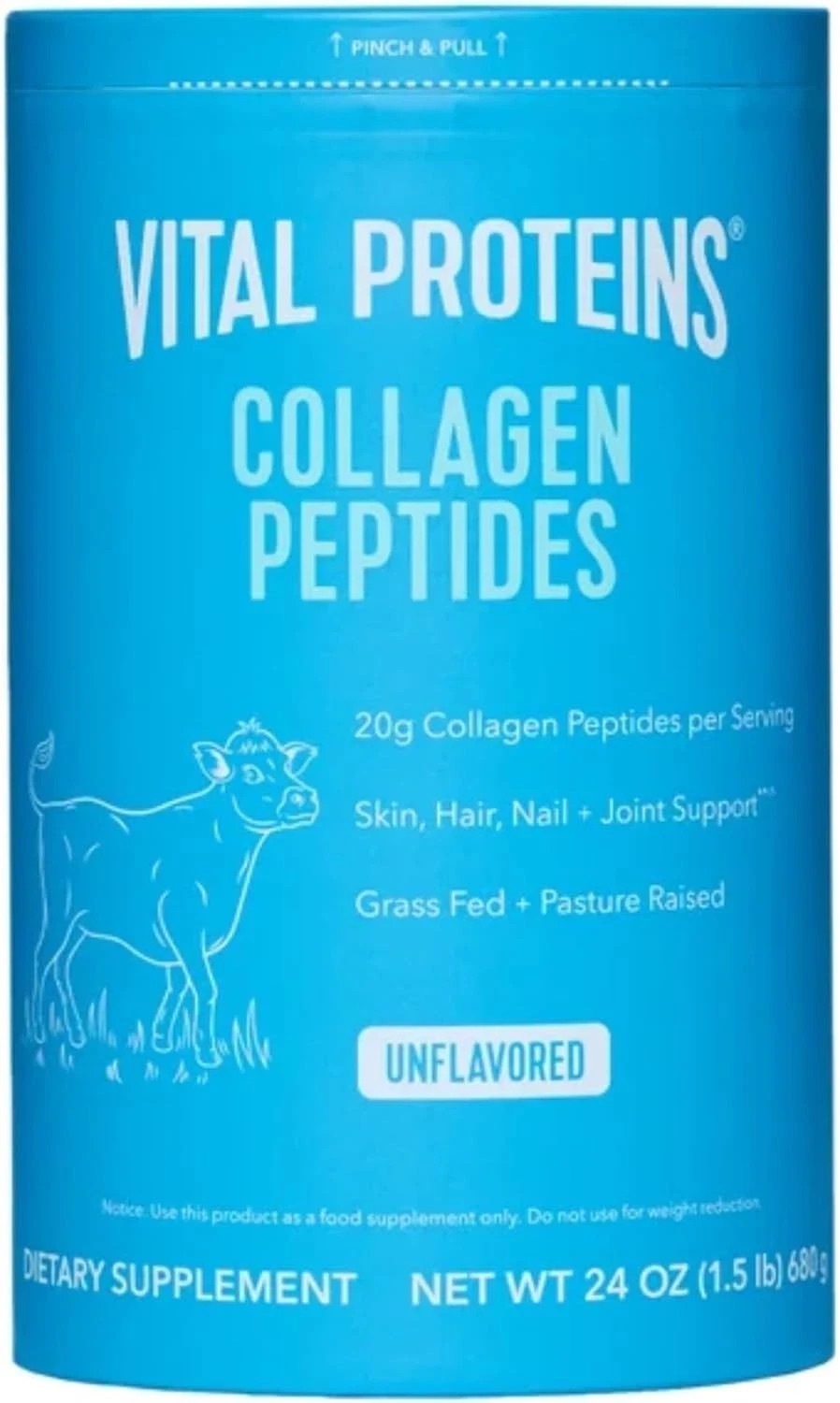 Vital Proteins Collagen Peptides Powder Unflavored 24 oz Expires 2029
