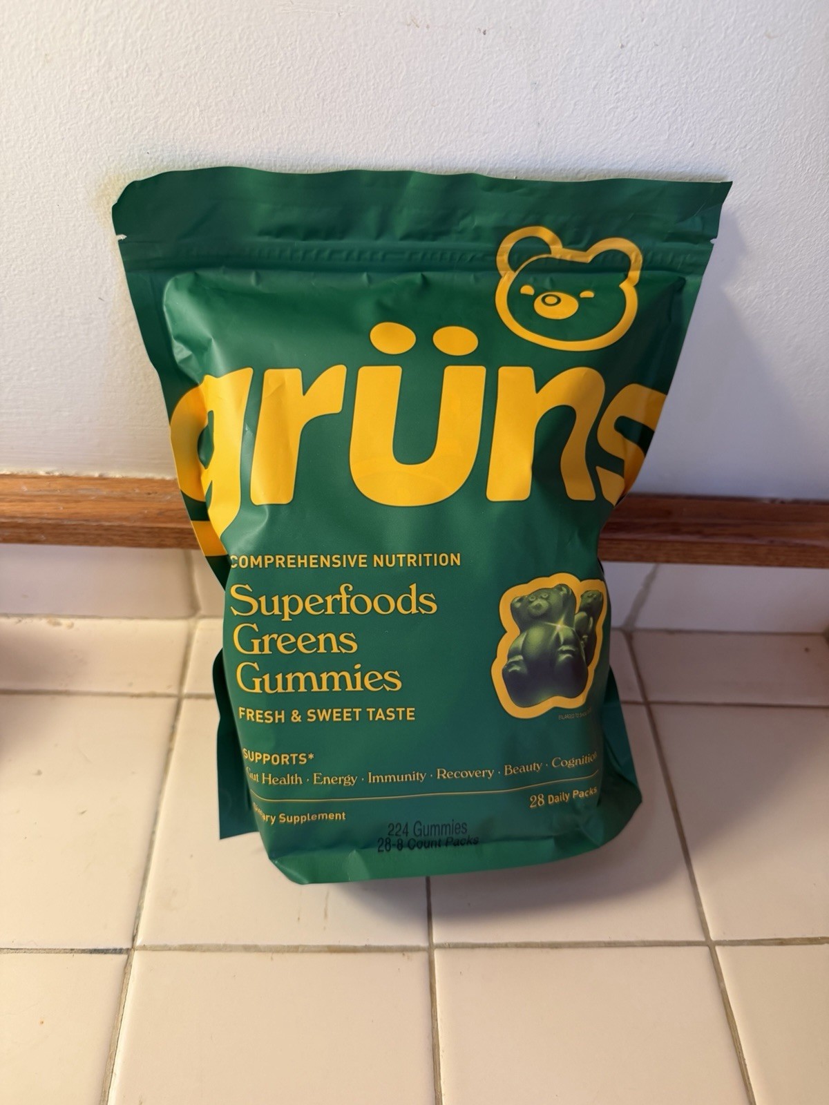 NEW Sealed Gruns Vitamin Gummy Superfood – Sugar Free Exp 12/26