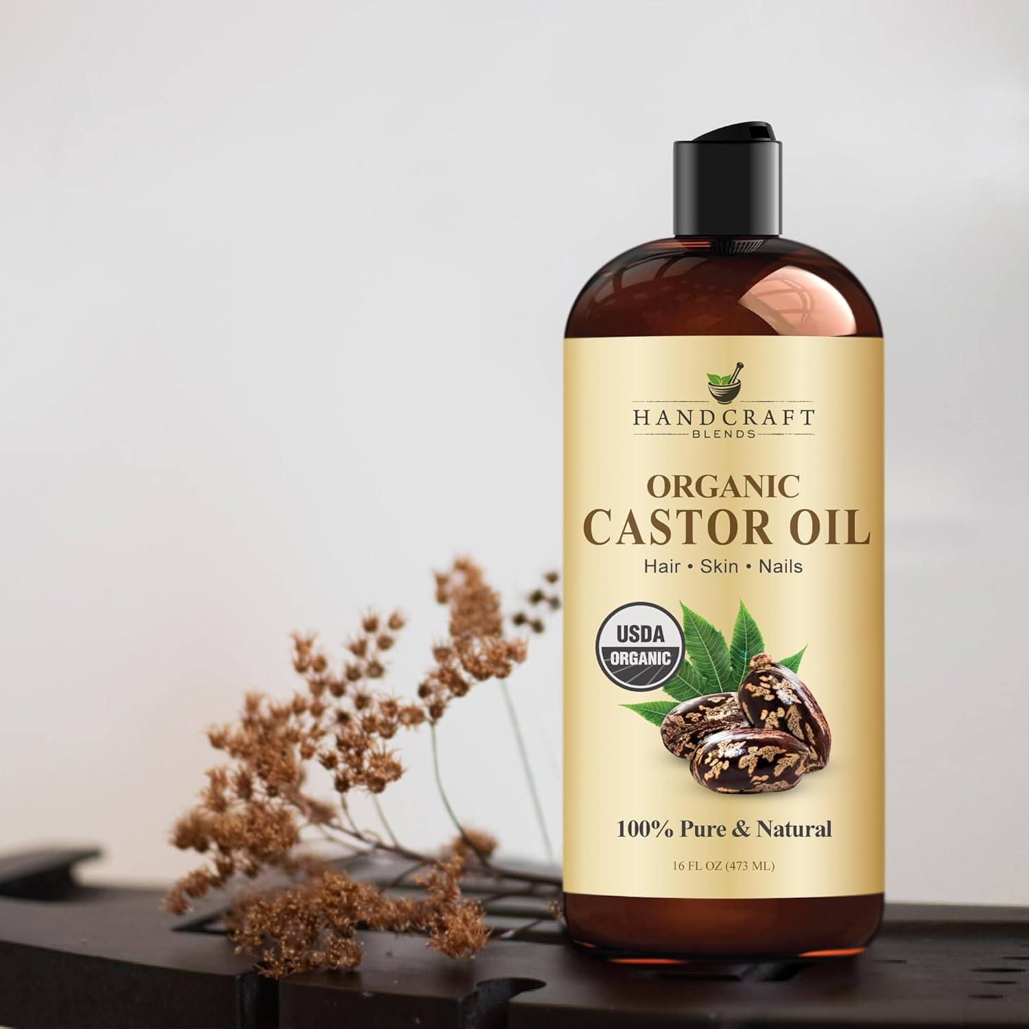 Organic Castor Oil 16 Fl Oz | 100% Pure and Natural | Premium Grade Carrier Oil