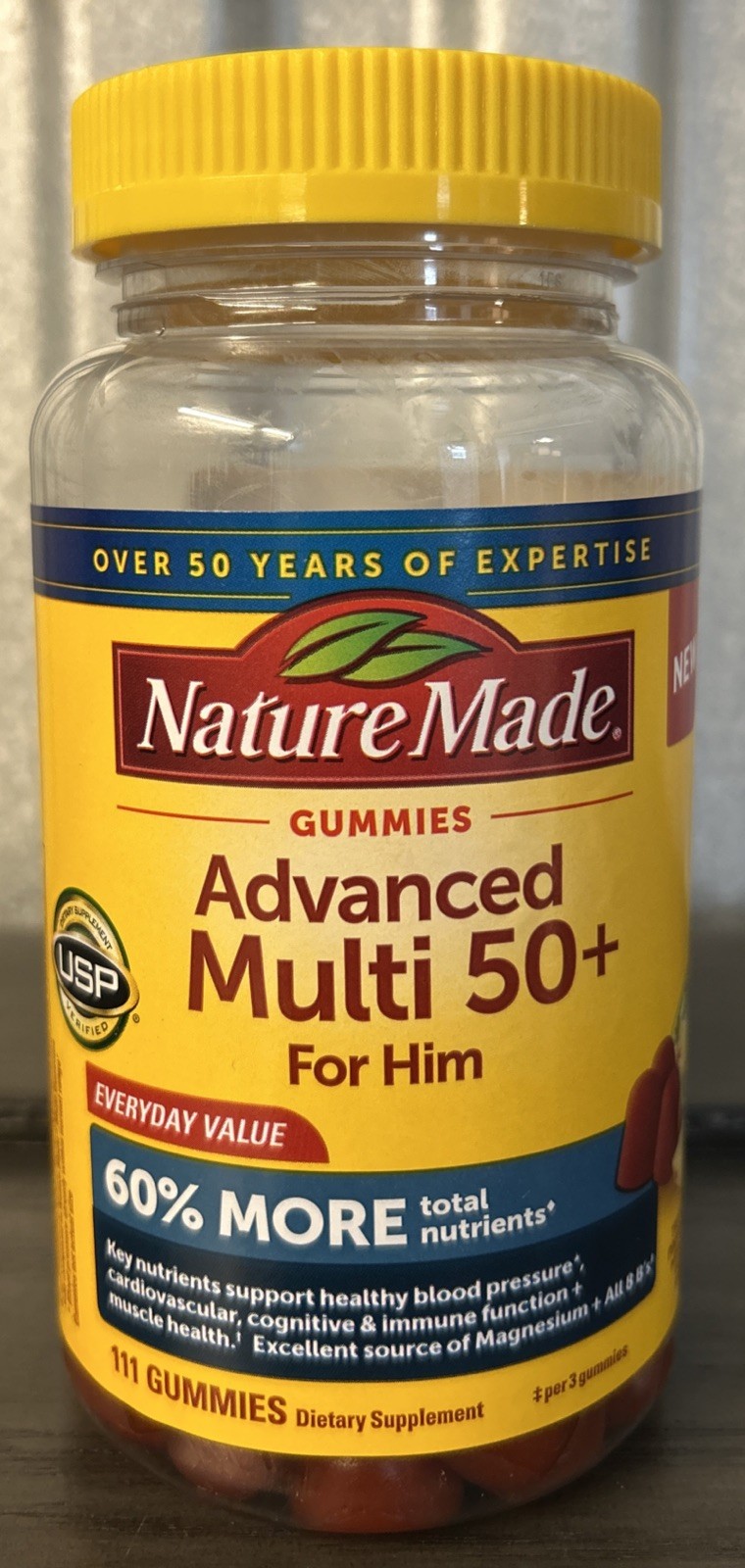 Nature Made Multivitamin For Him 50+ 111 Gummies Exp 5/2027