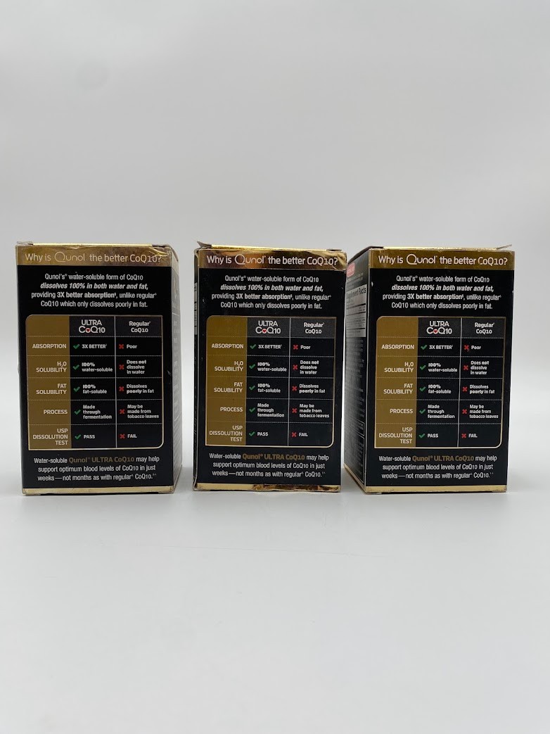 Qunol Ultra CoQ10 100 mg 30softgels Lot of 3 EXP 7/27+