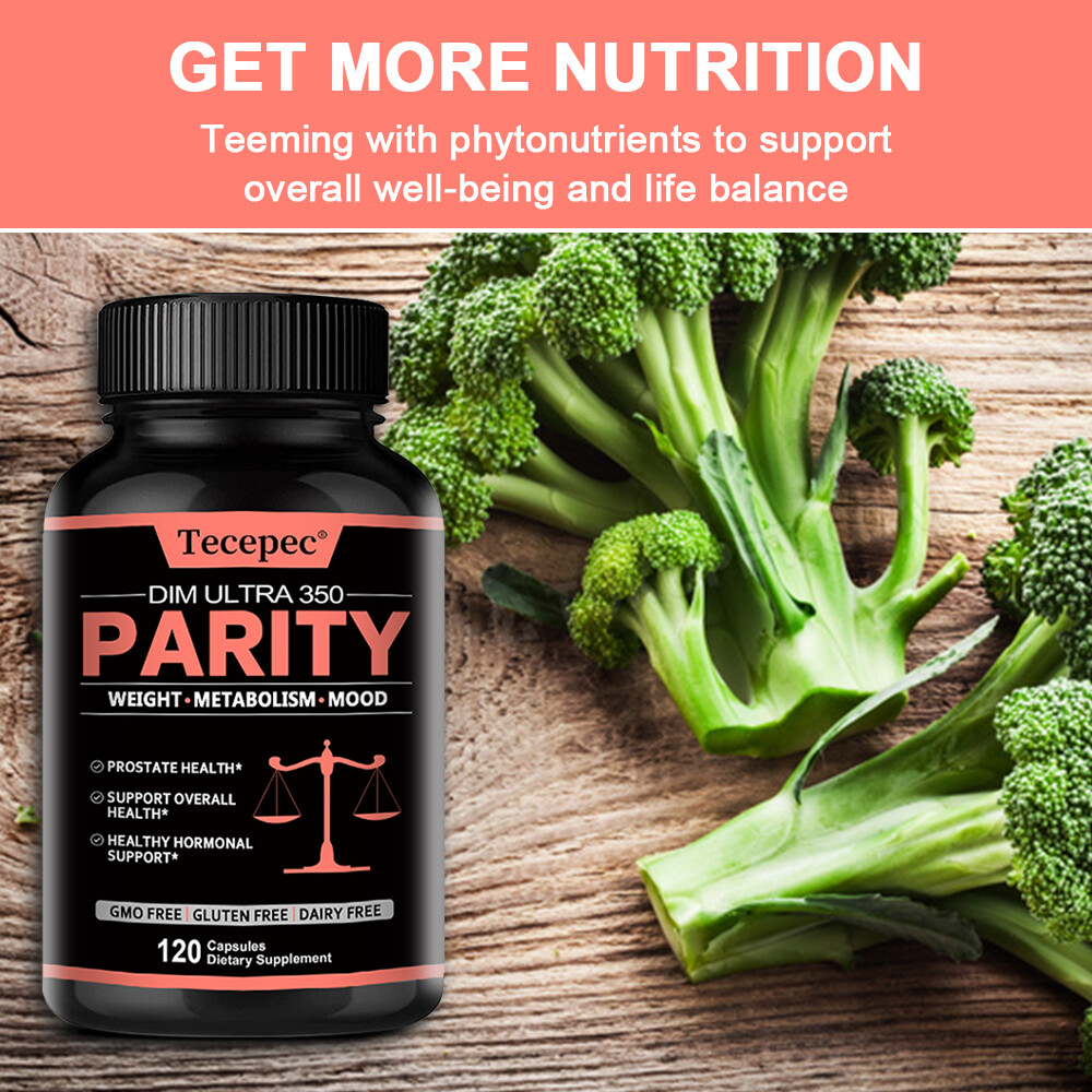 DIM (Diindolylmethane) 350mg, 30 To 120 Capsules with Broccoli & BioPerine