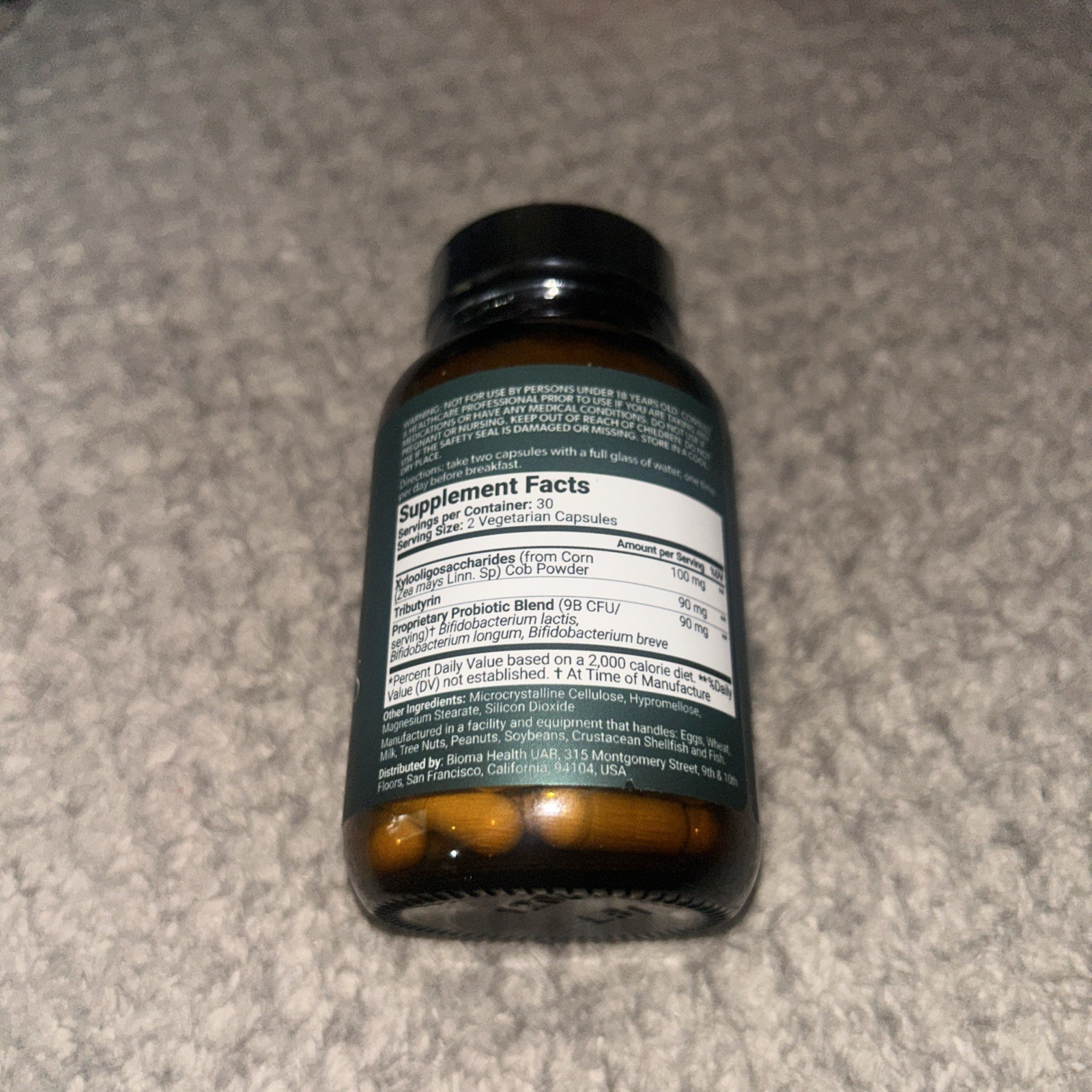 Bioma Probiotics for Digestive Health 3-in-1 Gut Health Formula 60 Capsules 5/26