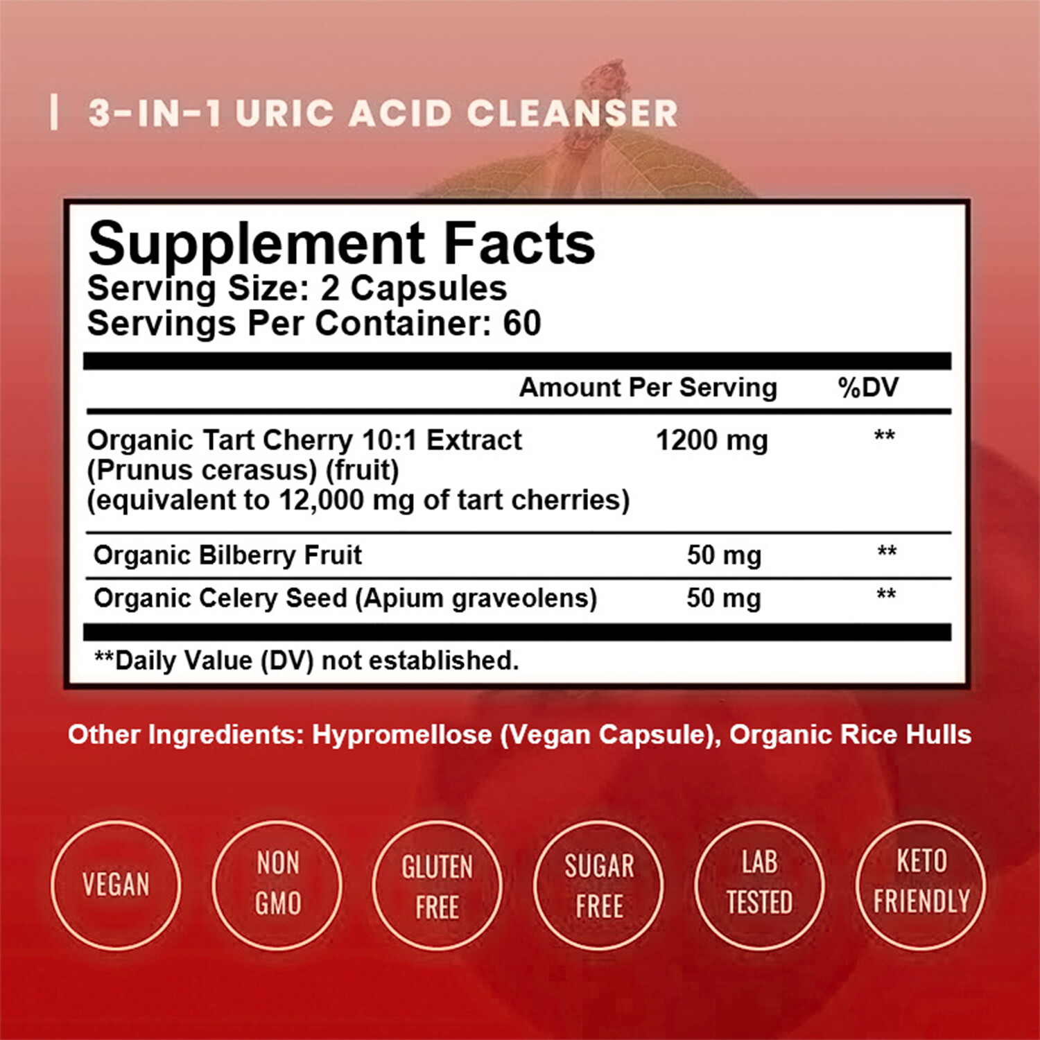 Tart Cherry Bilberry & Celery Seed – Supports Uric Acid, Relieve Joint Pain