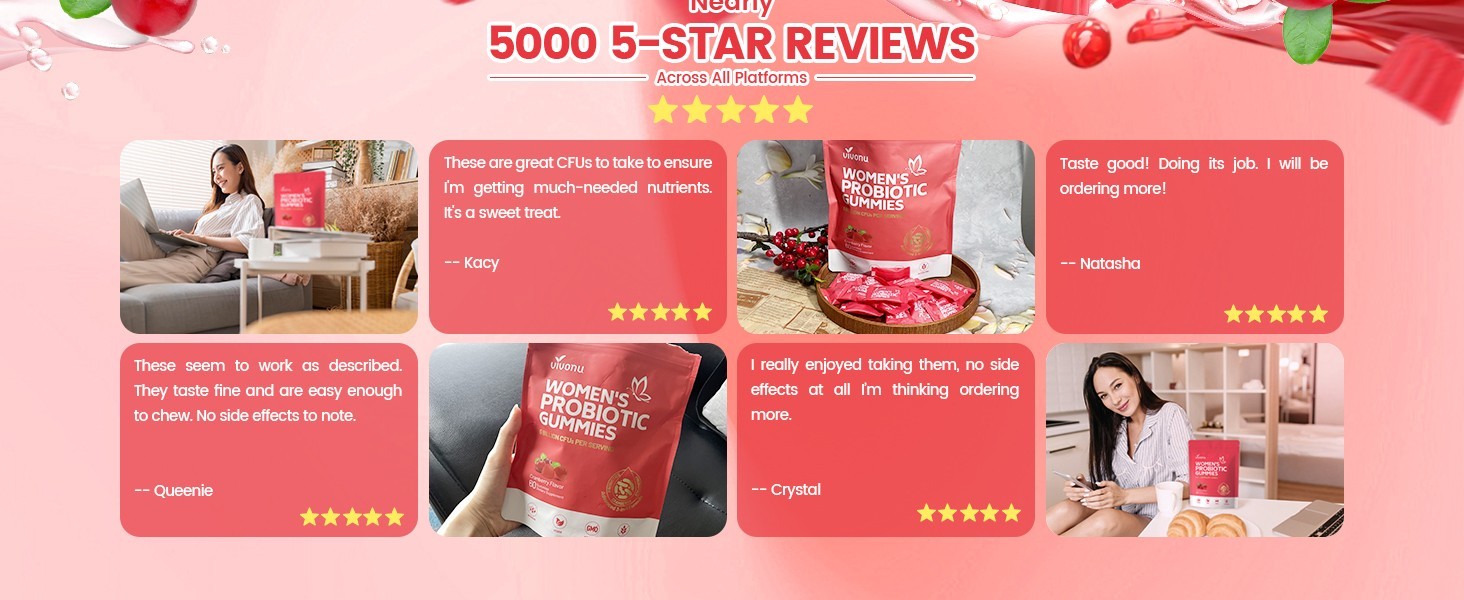 Vaginal Probiotics for Women, Feminine Balance pH Gummies 60pcs/1bag
