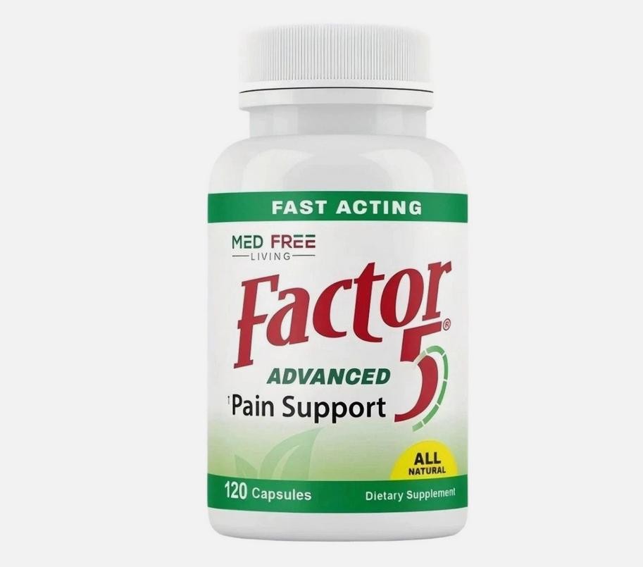 1-5pack Med Free Living Factor 5 Organic Joint & Muscle Support Complex 120Caps！