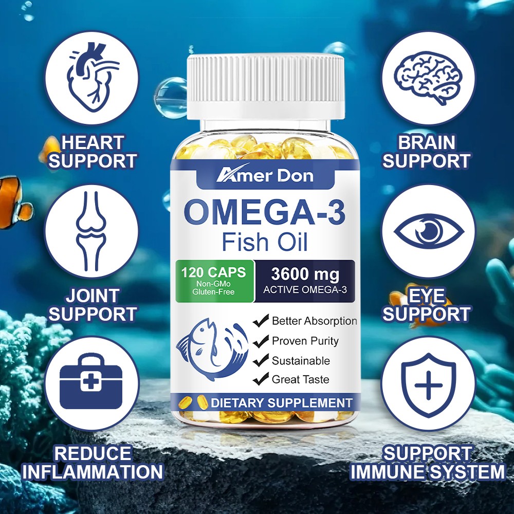 Glucosamine Chondroitin + Omega 3 Fish Oil Joint Health Support Double Effective