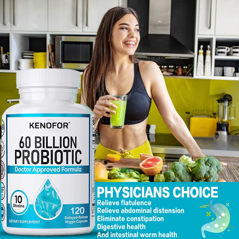 Probiotics 60 Billion CFU for Digestive & Immune Health 120 Vegan Capsules