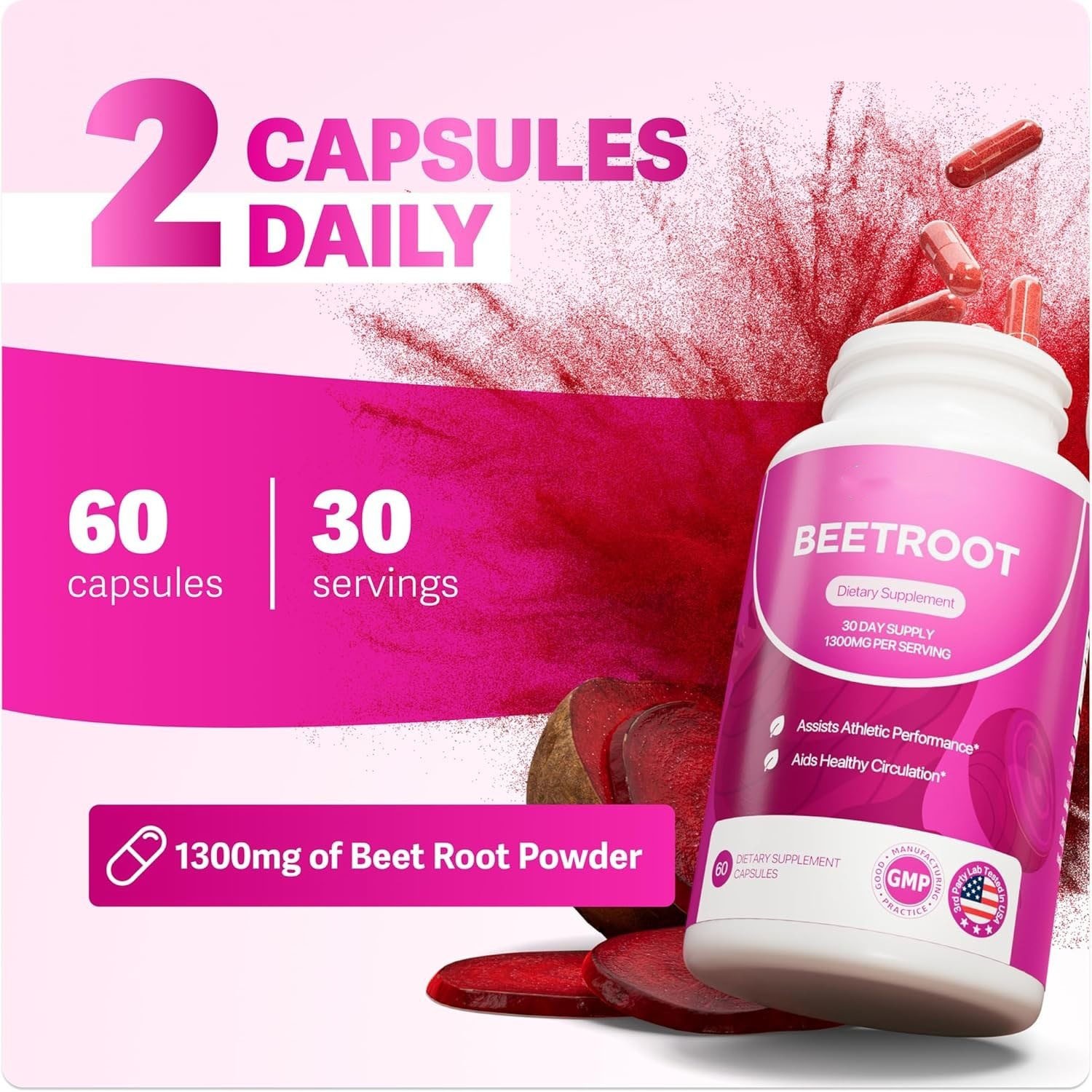 3-1PCS Rosabella Organic Beet Root Natural Energy Boost Blood Pressure