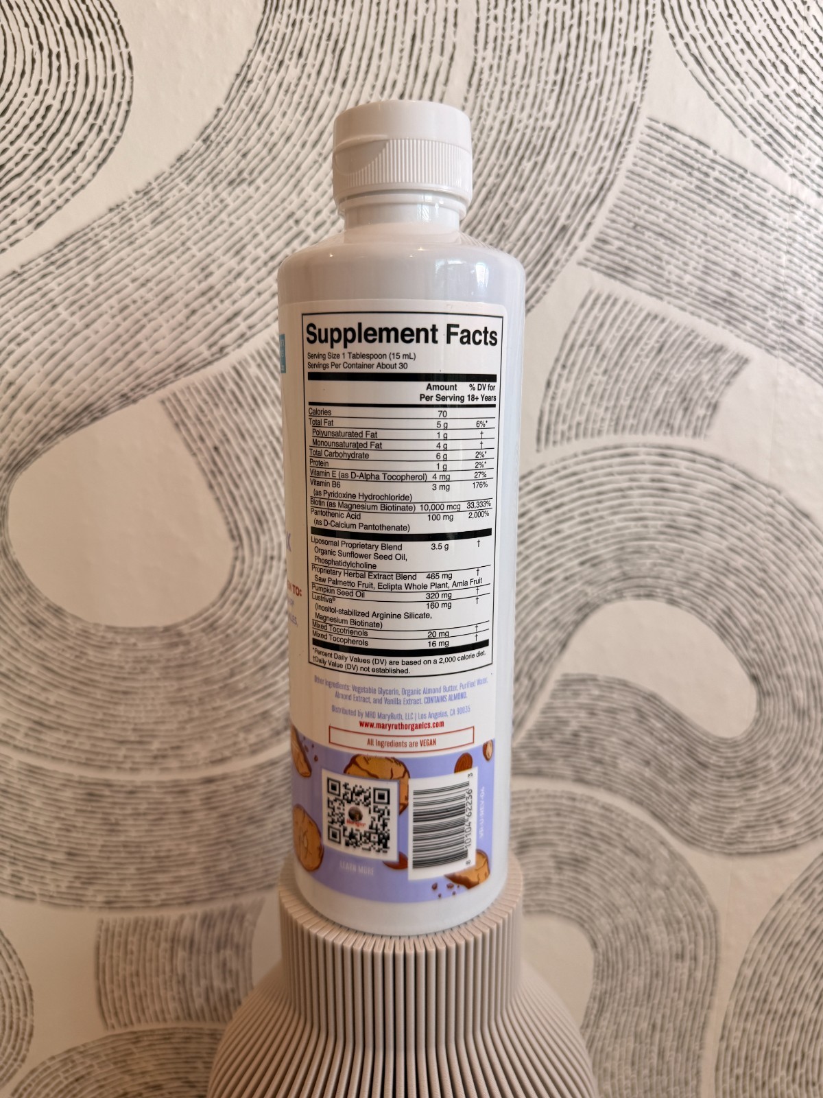 MARYRUTH’S HAIR GROWTH MAX LIQUID DIETARY SUPPLEMENT 15.22 OZ – NEW