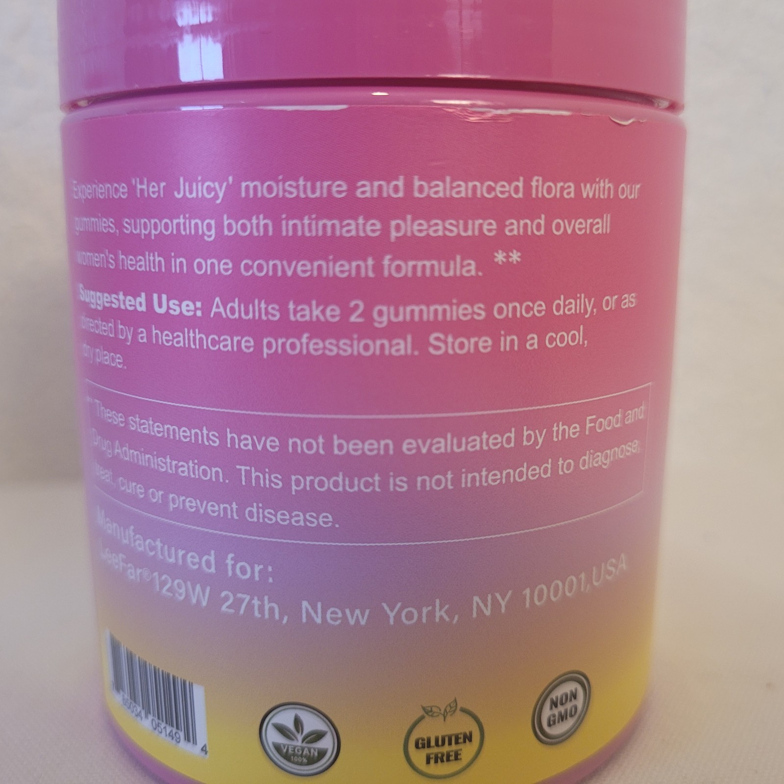 Two Leefar Women’s Probiotic Slippery Elm Pineapple 60 gummies exp: 05/04/2028