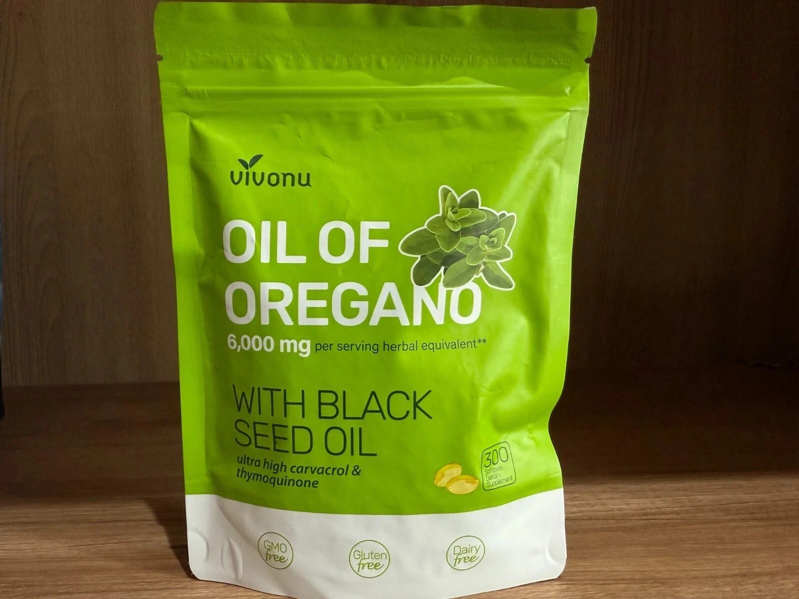 NEW VivoNu Oil of Oregano Capsules | 6000mg Oil of Oregano with Black Seed Oil