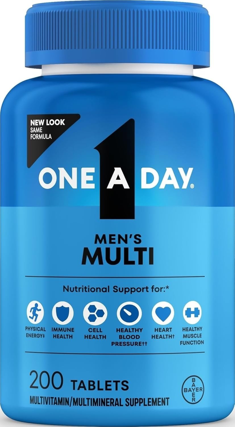 One A Day Mens Multivitamin 200 Tablets Vitamin D Zinc B Vitamins Energy Support