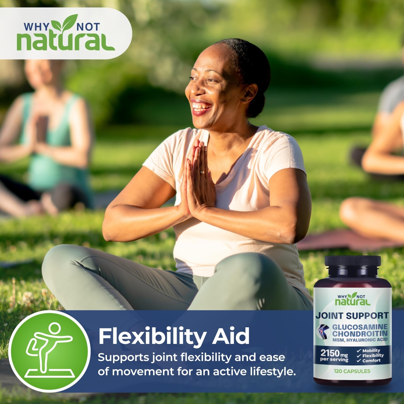 Natural Glucosamine Chondroitin MSM Joint Support – Knee Pain Relief Supplement