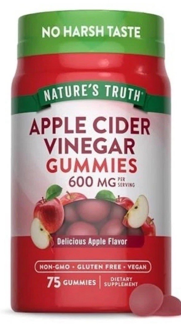 Nature’s Truth Apple Cider Vinegar Vegan 75 Gummies 600 mg Exp 07/2027 Free Ship