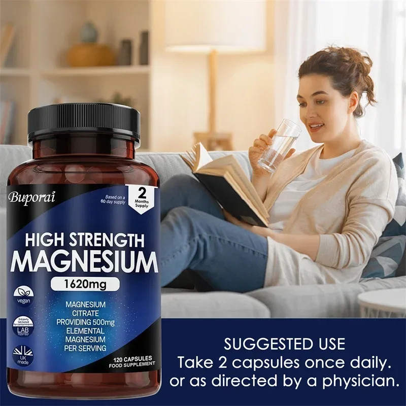 Magnesium 1620mg 240pcs, Regulate Sleep, Improve Muscle, Bone and Heart Health