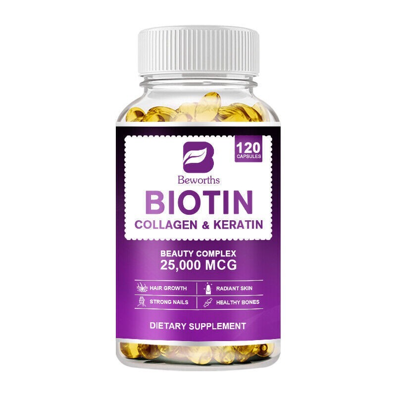 1-5x Hair Growth Dietary Supplement with Collagen Complex 60/120/600 Capsules