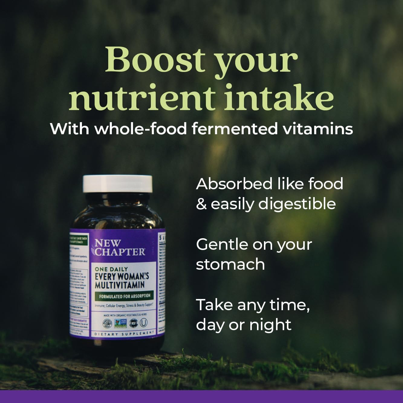 New Chapter Women’s Multivitamin for Immune, Beauty Energy Support 20+ Nutrients