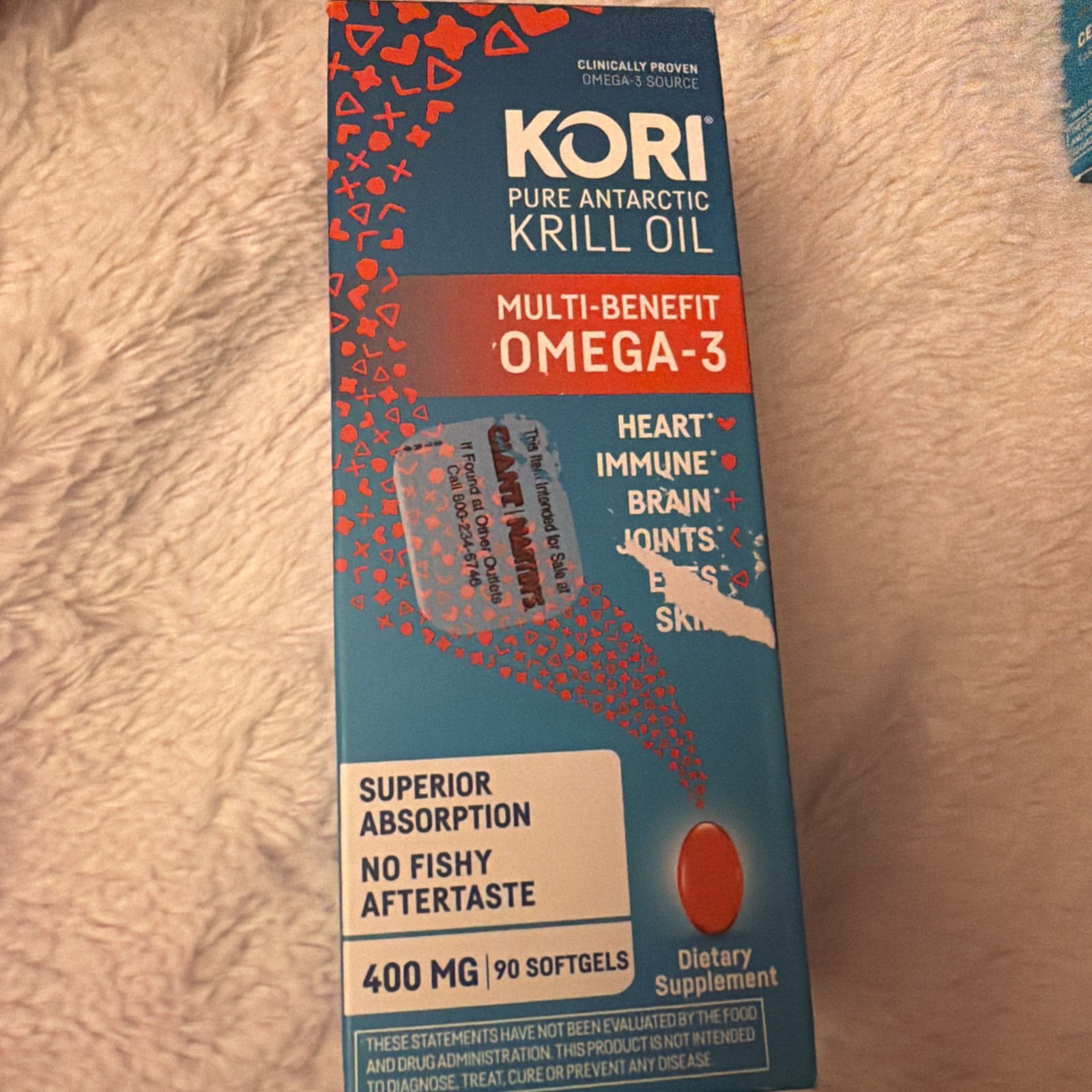 Krill Krill Oil Omega-3, 400 Mg 90 Softgels Exp 10/2026