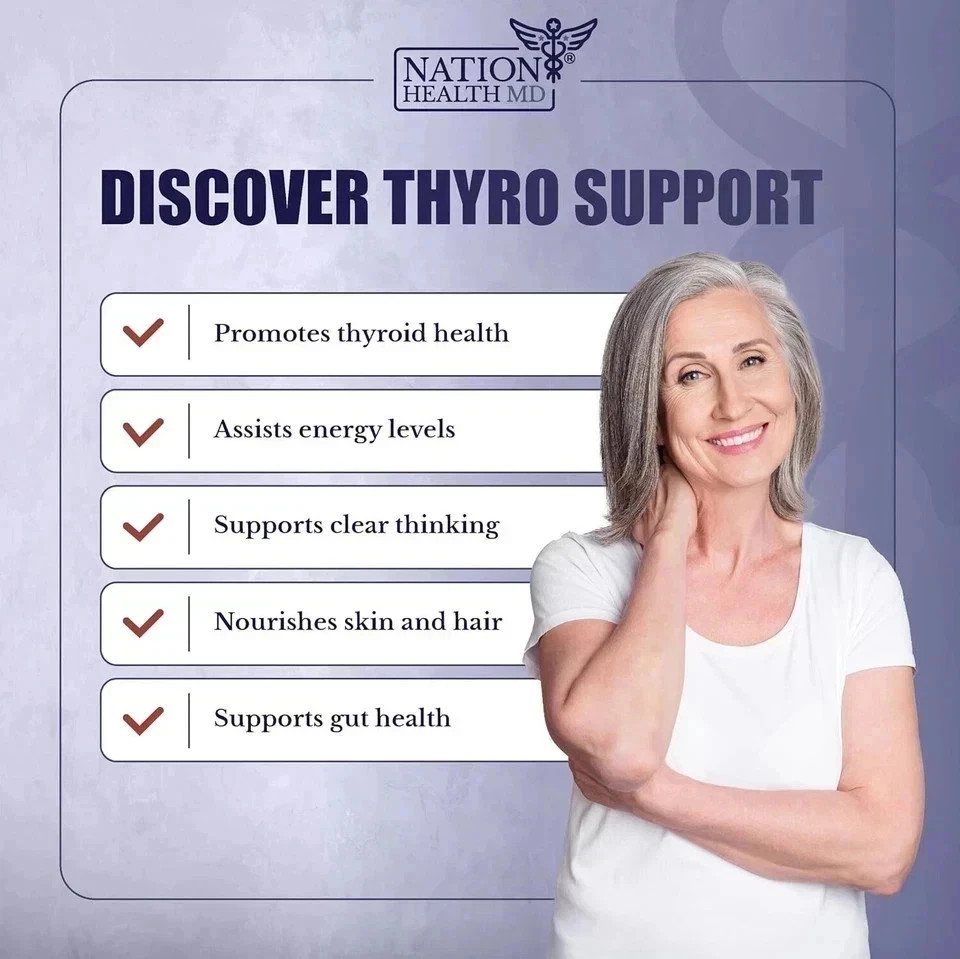 Thyroid Supplement with Selenium Bladderwrack & Zinc 60 Capsules Free Ship