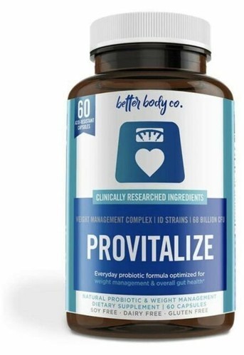 Better Body Co Provitalize Natural Probiotic – 60 Caps. EXP : 8/27