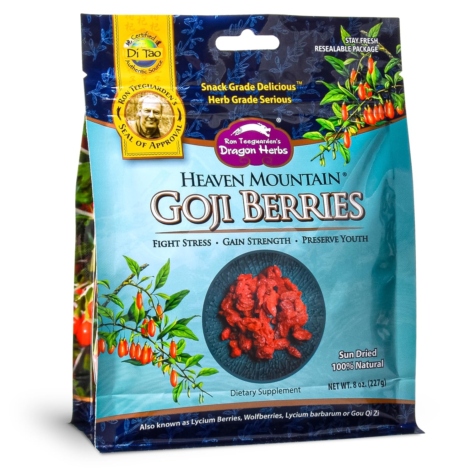 Dragon Herbs Heaven Mountain Goji Berries 8 oz. (227g), 8 Ounce (Pack of 1)