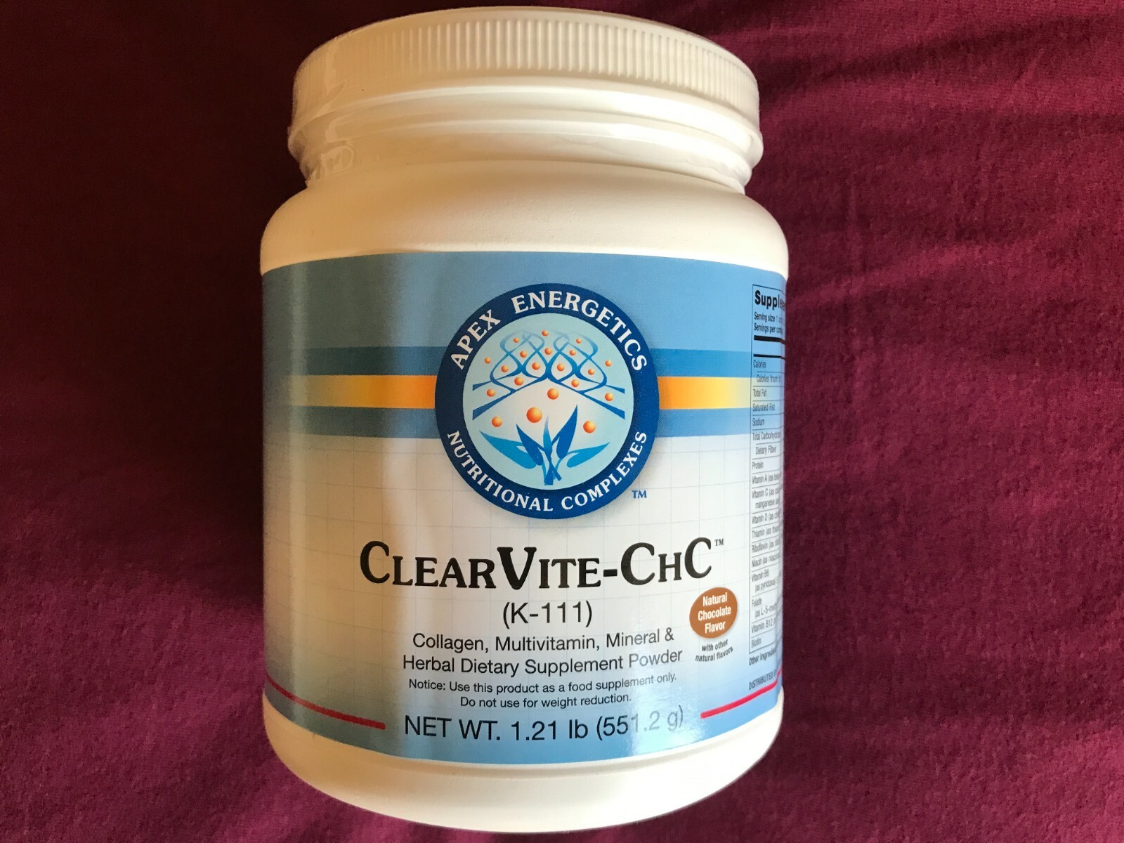 ClearVite CHC by Apex Energetics (K111) 1.21 lbs Chocolate Flavor! Best by 03/28