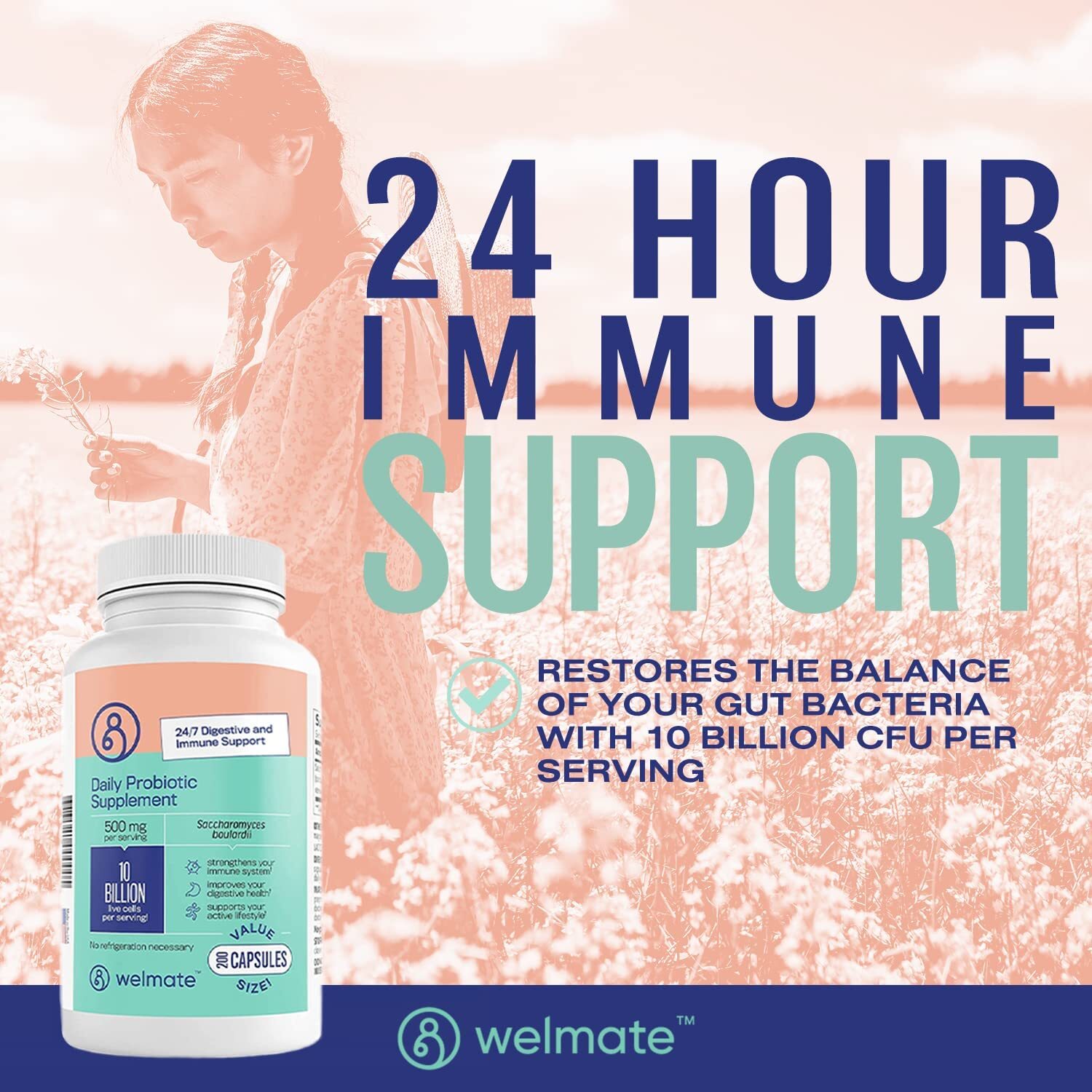 Daily Probiotic | Saccharomyces Boulardii | 200 Ct | Strengthens Immune System