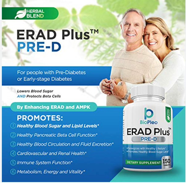 2 ERAD Plus Pre-D Cell health Supplement for Metabolism AMPK Support 150 Tablet