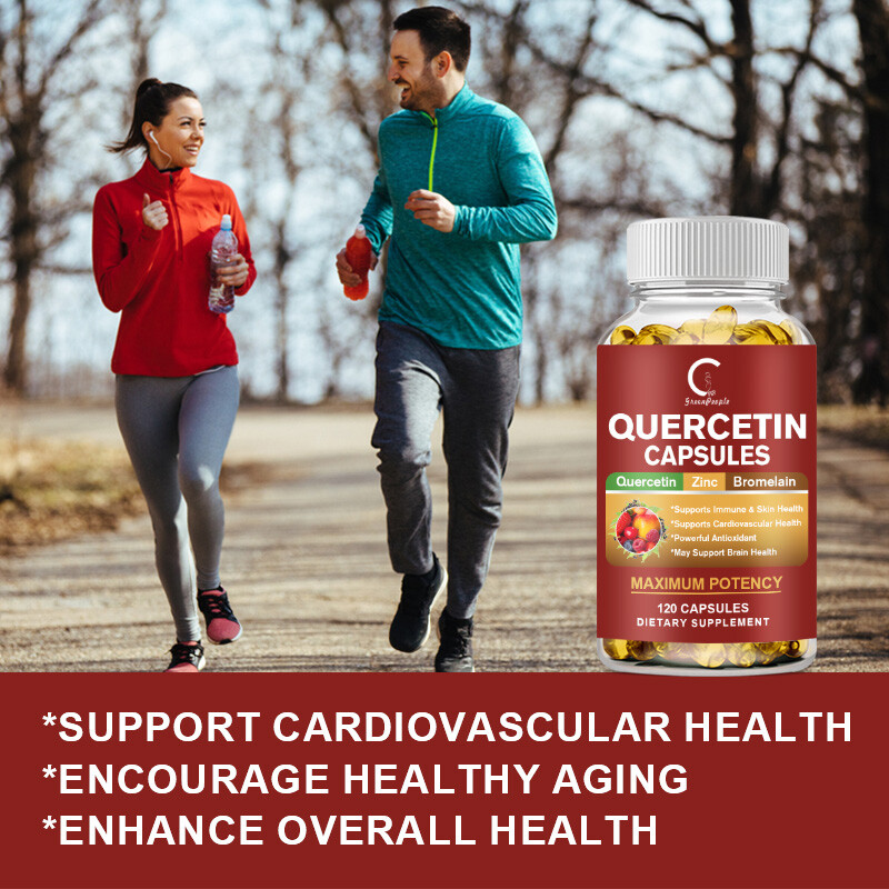 120Pcs Quercetin 1000mg with Bromelain & Zinc Natural Immune Support Supplement